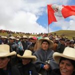 Indigenous and peasant protest against the Conga mining project in Peru