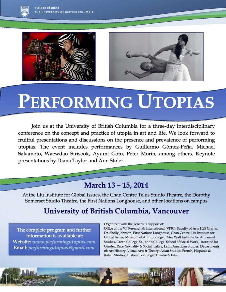 Performing Utopias poster